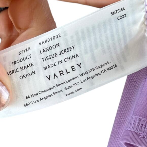 VARLEY Landon Crop Top Short Sleeve Mesh Knit Women's Size Medium NWT Gym Yoga - Picture 5 of 10